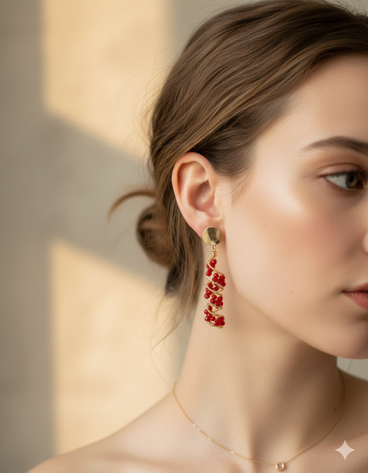 AROS ESPIRALES ROJOS