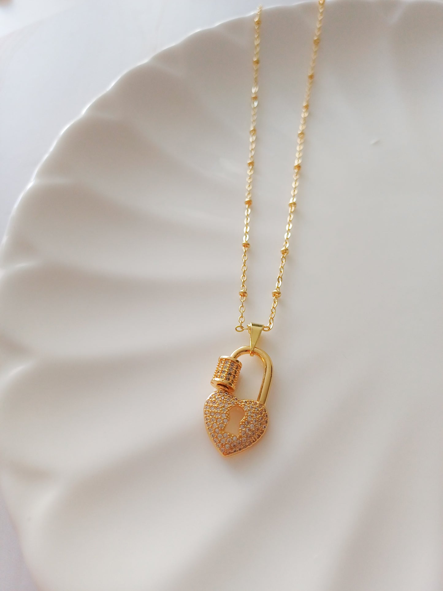 CADENA CANDADO CORAZON