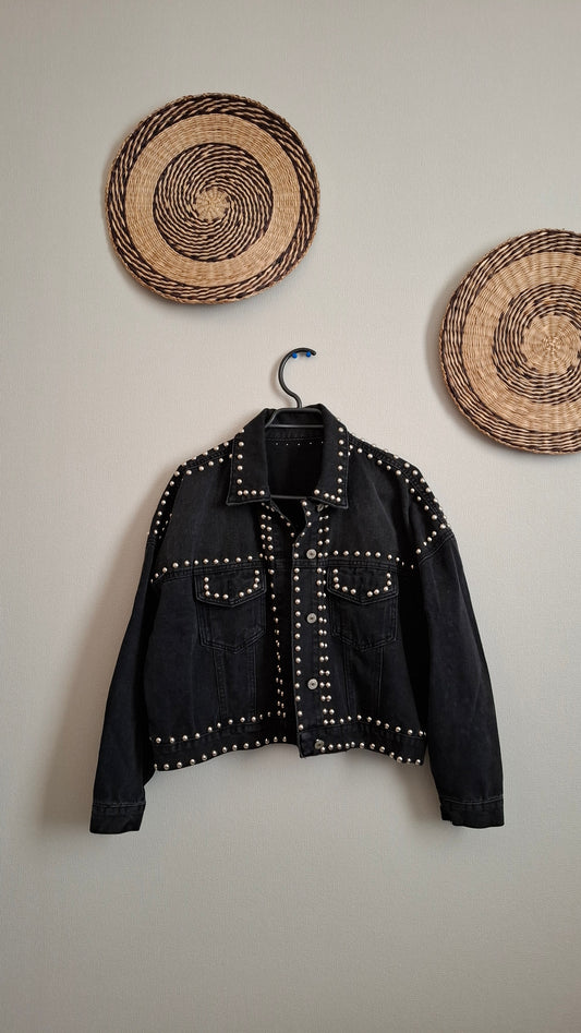 CHAQUETA MEZCLILLA TACHAS ♻️