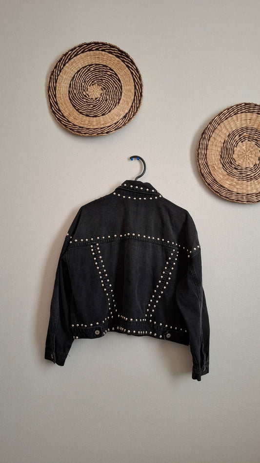CHAQUETA MEZCLILLA TACHAS ♻️