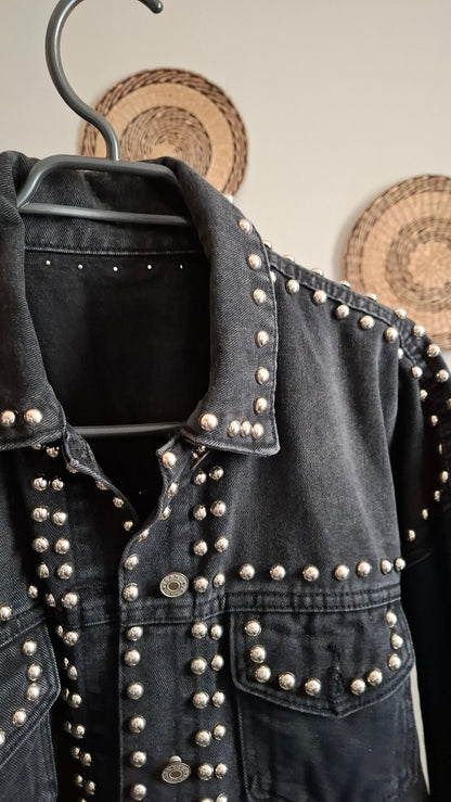 CHAQUETA MEZCLILLA TACHAS ♻️