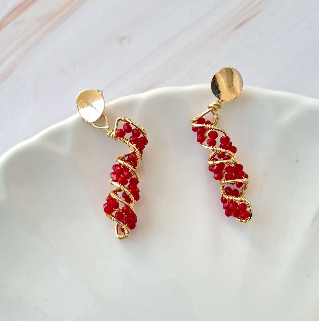 AROS ESPIRALES ROJOS