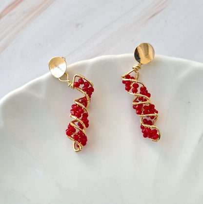 AROS ESPIRALES ROJOS