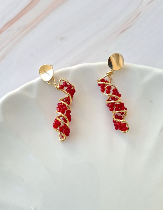 AROS ESPIRALES ROJOS